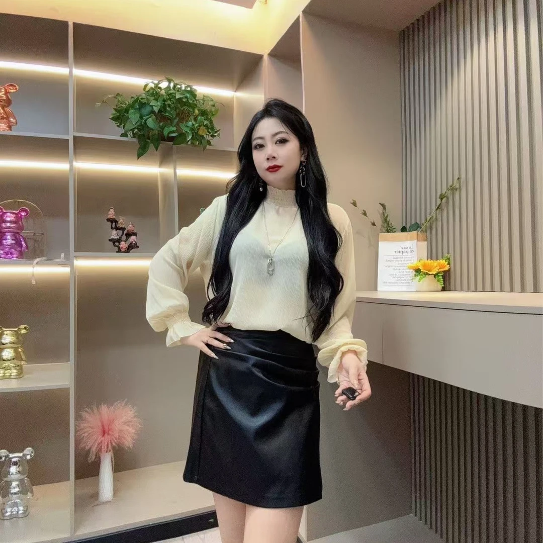 冬季上衣-千 25839 时尚潮流百搭显瘦设计胖MM大码女装新款