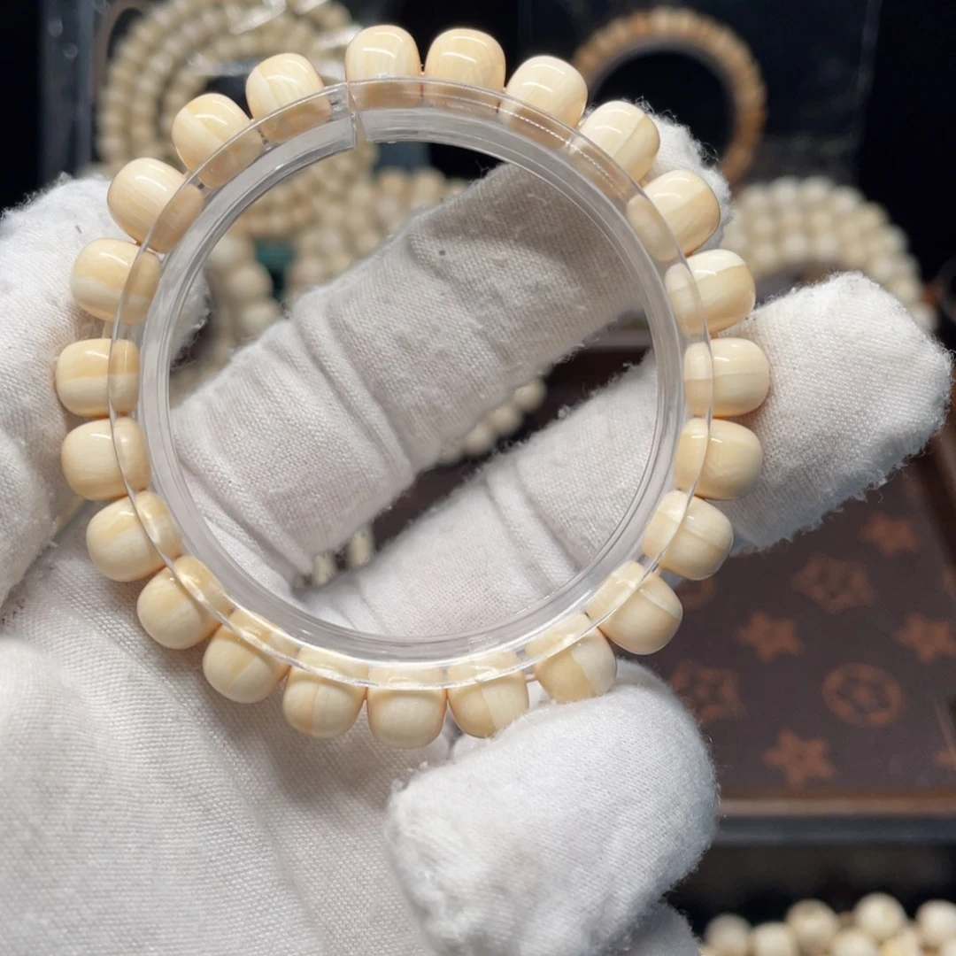 手串/手链/手镯猛犸象牙9×8金丝纹老型单圈