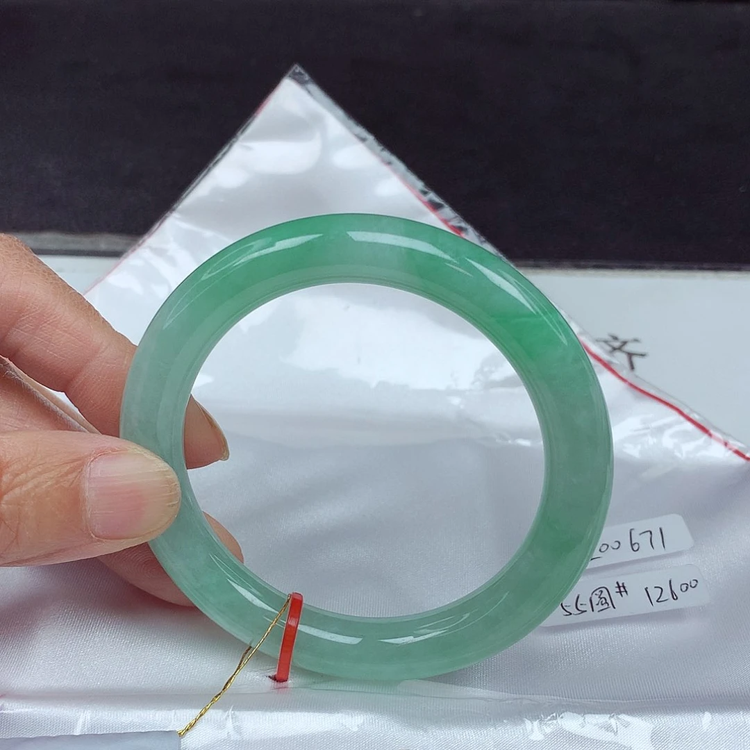 未镶嵌手镯翡翠55圈0671