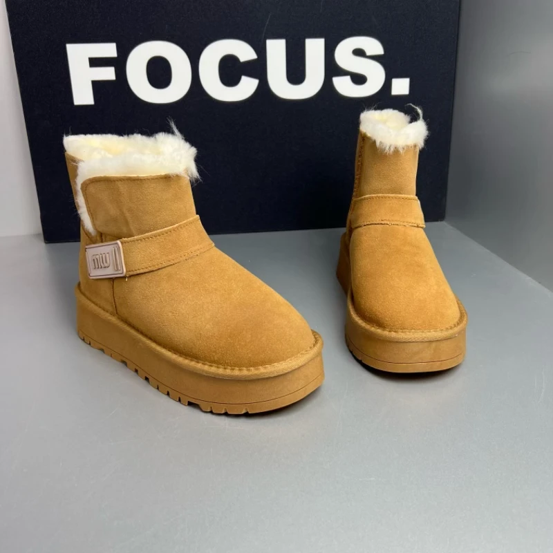 民族风保暖防滑雪地靴加厚一毛一体2416