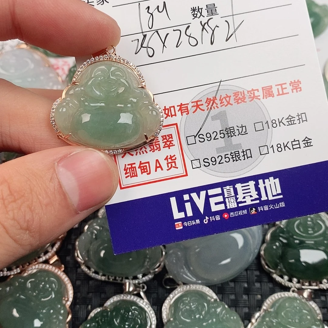 翡翠银S925镶嵌颈饰