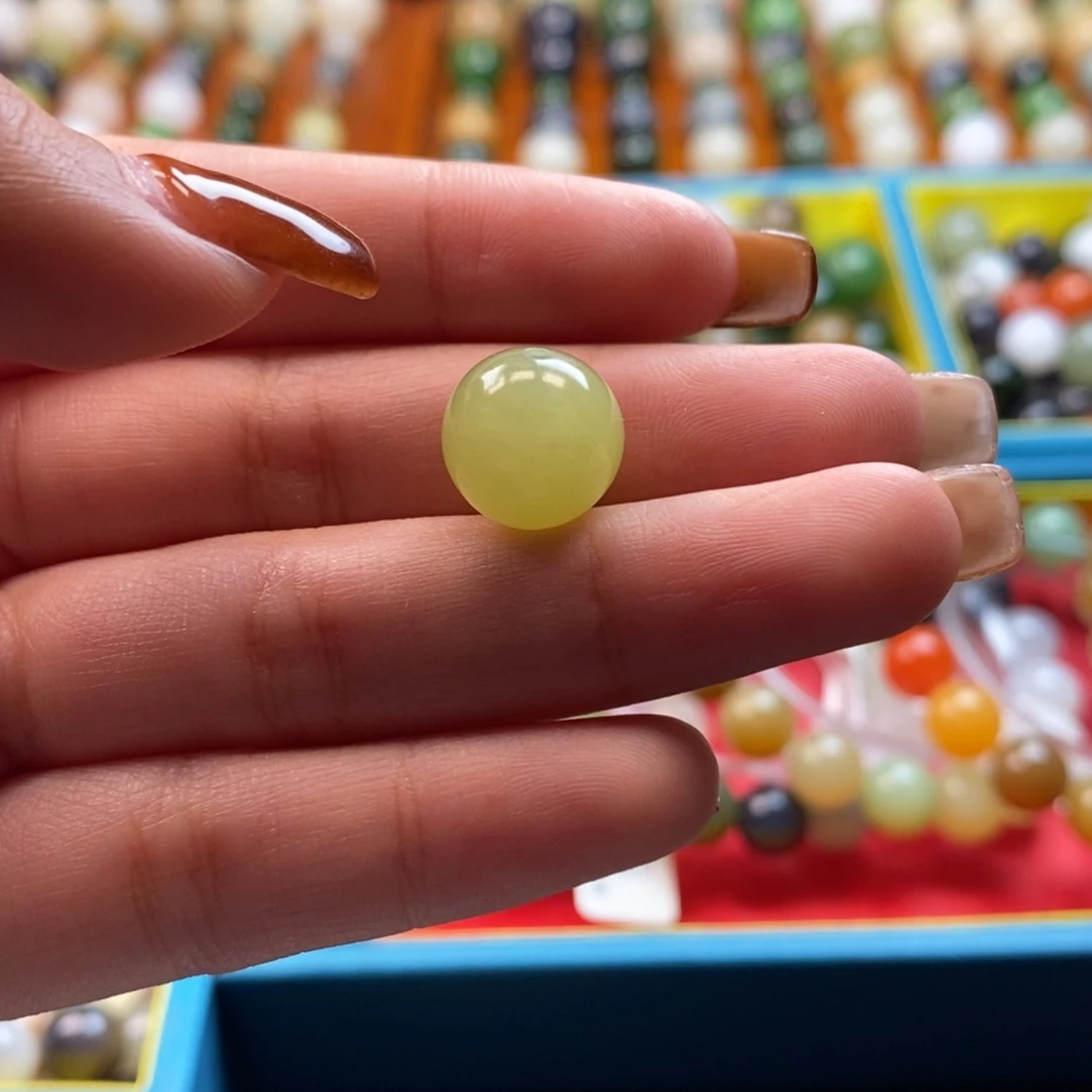 和田玉未镶嵌珠宝奇石福利黄口单珠z12