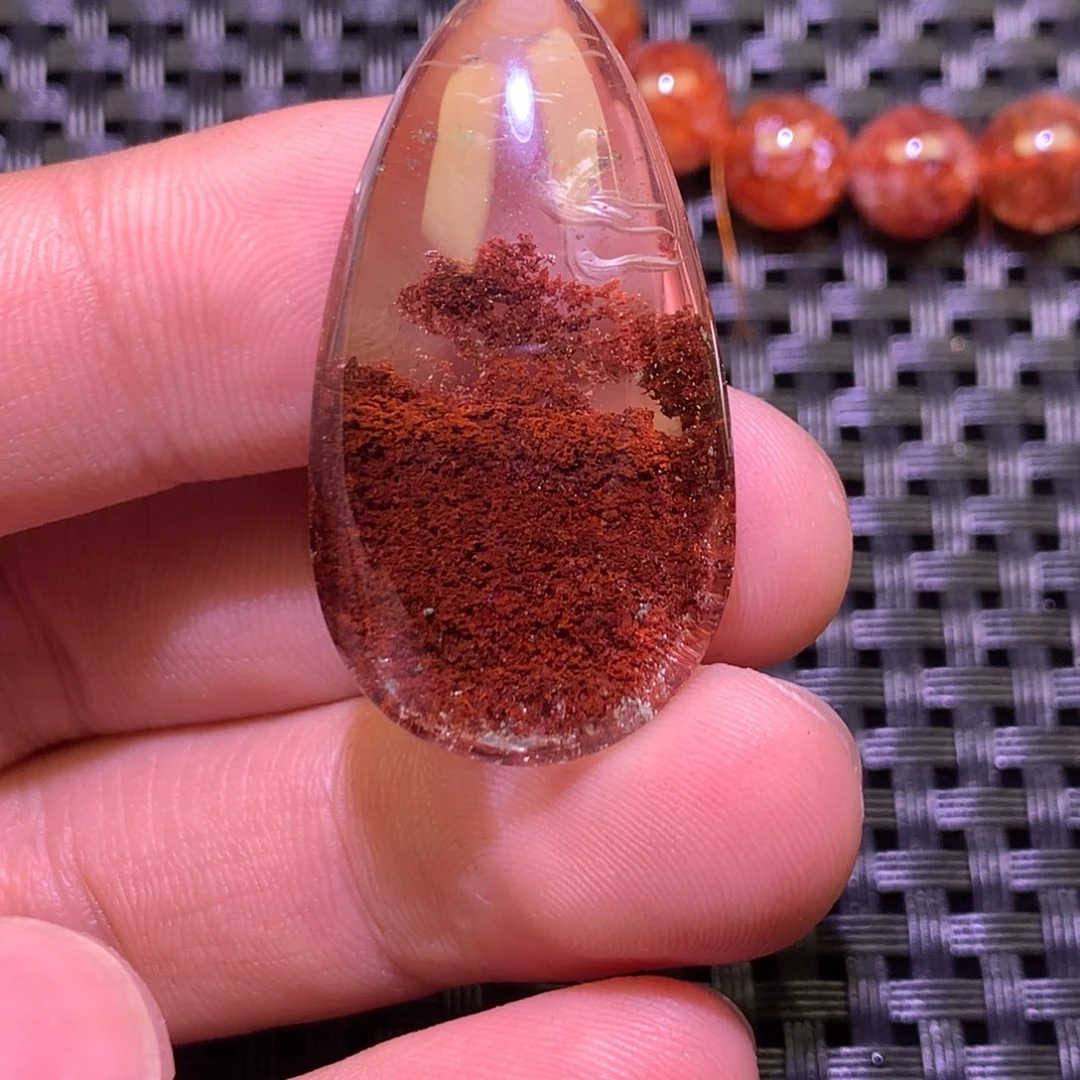 水晶颈饰未镶嵌r***i天然水晶项链搭配