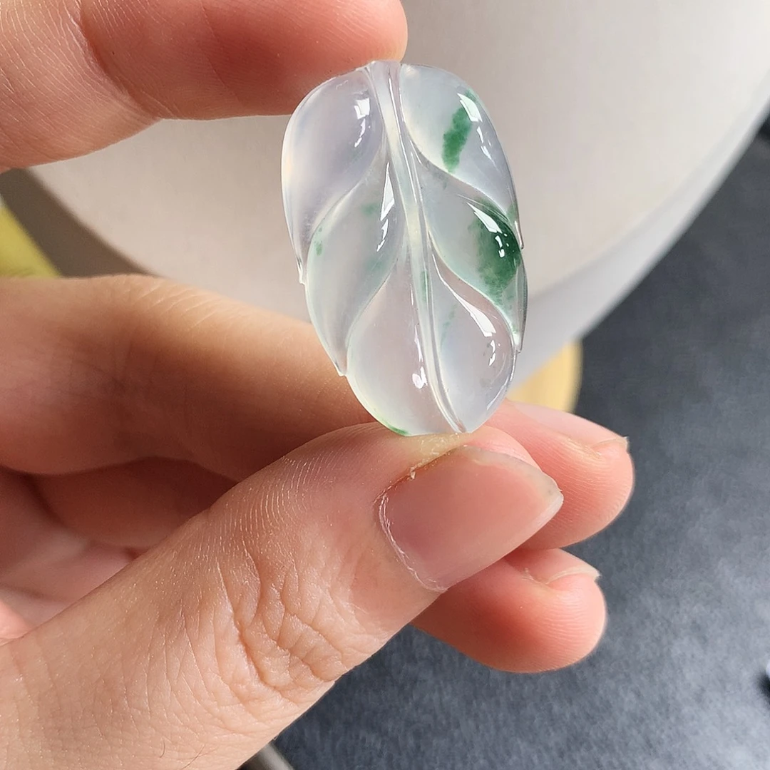 项链未镶嵌翡翠叶子