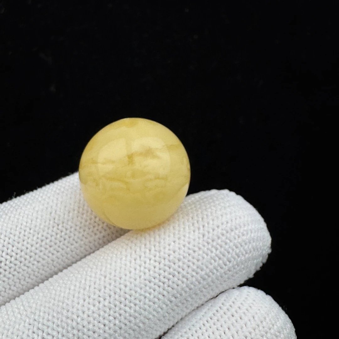A1812天然蜜蜡妖花圆珠19mm 支持鉴定假一罚四