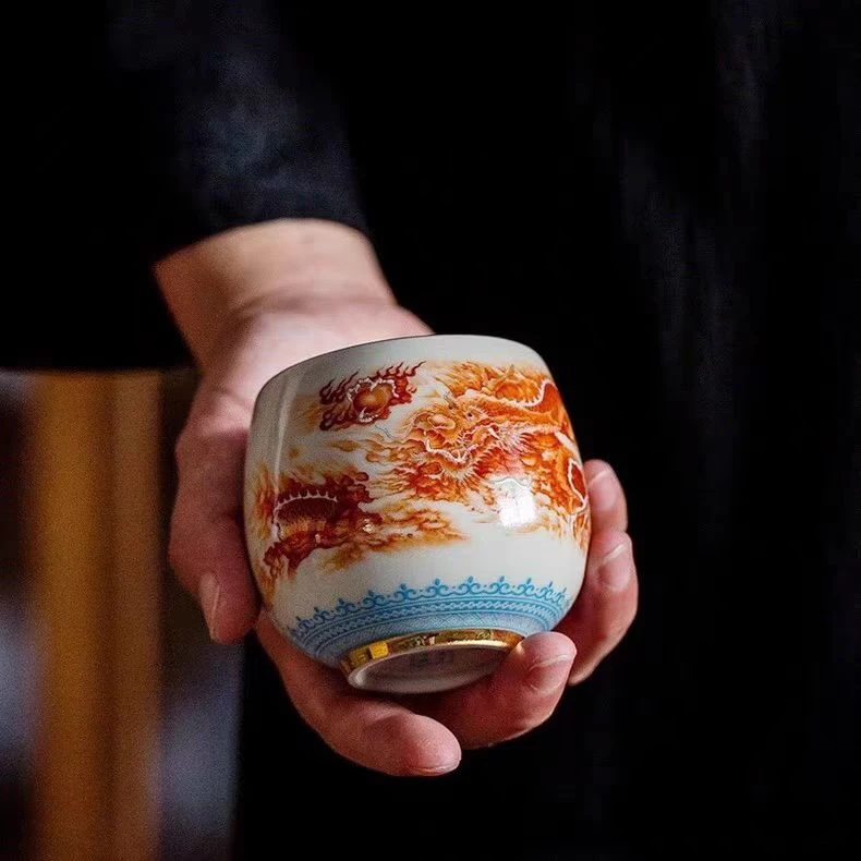 新式金龙杯陶瓷茶杯