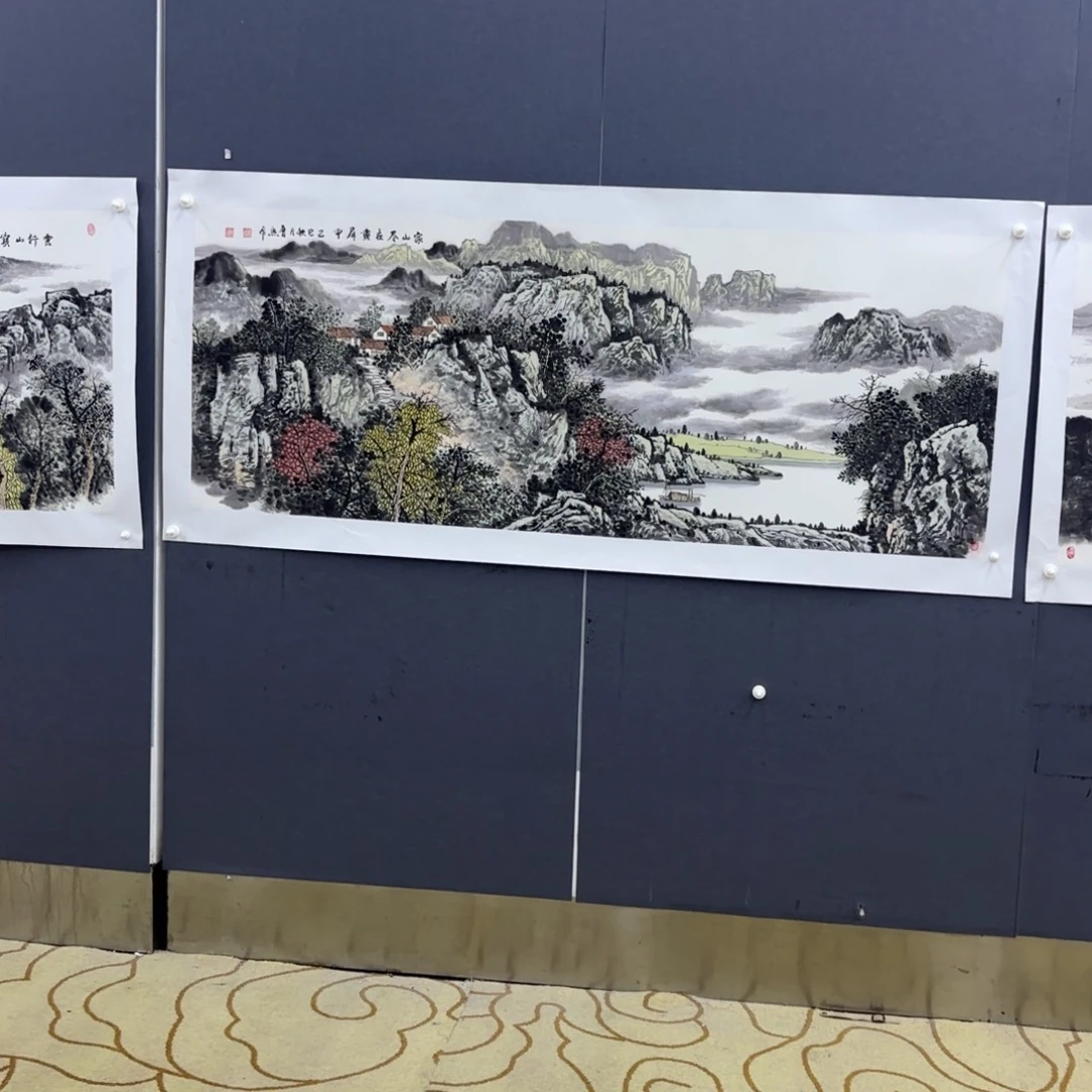健***人国画孙晋熙小六山水艺