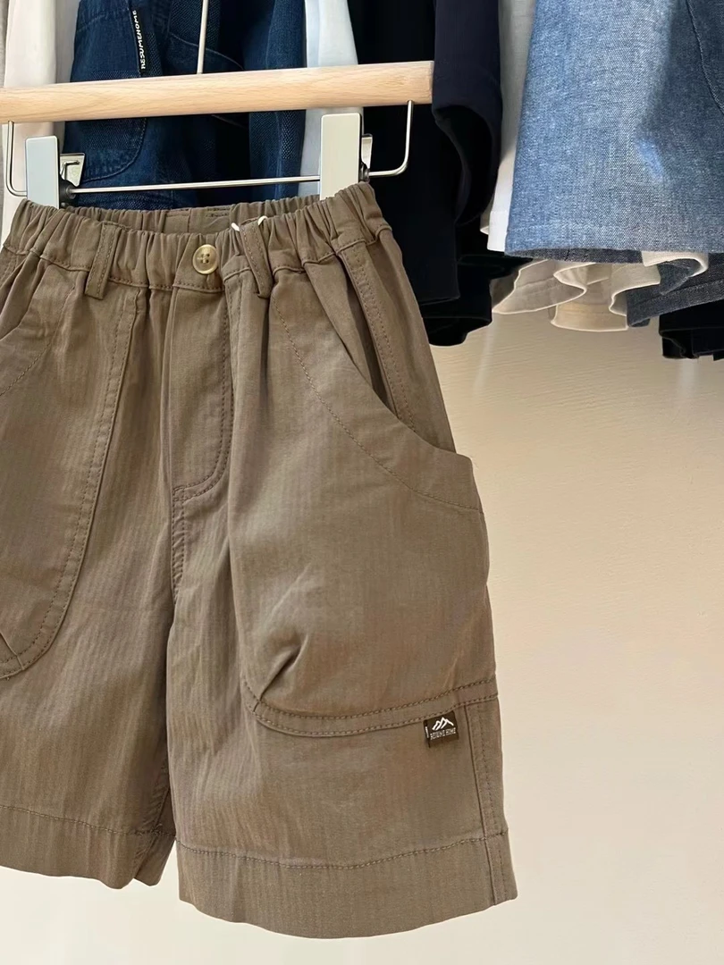 休闲裤韩版五分裤中小童裤子宽松男时尚夏季松紧腰短裤