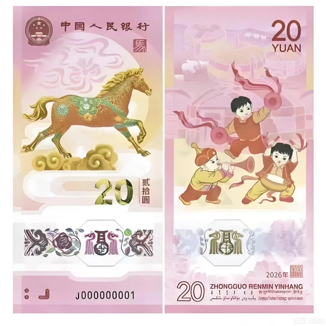 2026年马年生肖纪念钞全新品相