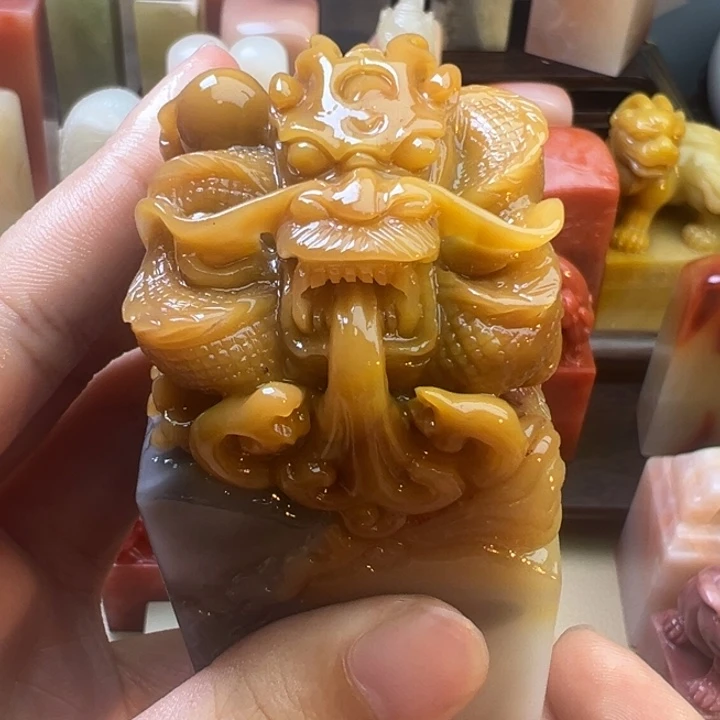 印石寿山石大黄龙