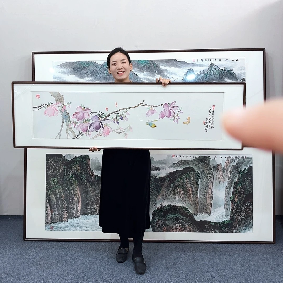国画手绘作品160×45尺寸