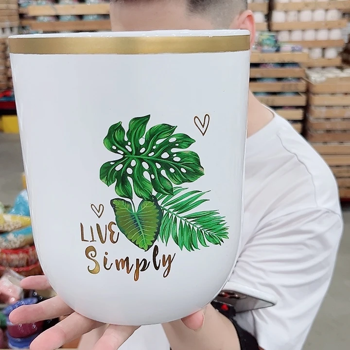 有孔.凑单10元陶瓷花盆发货！