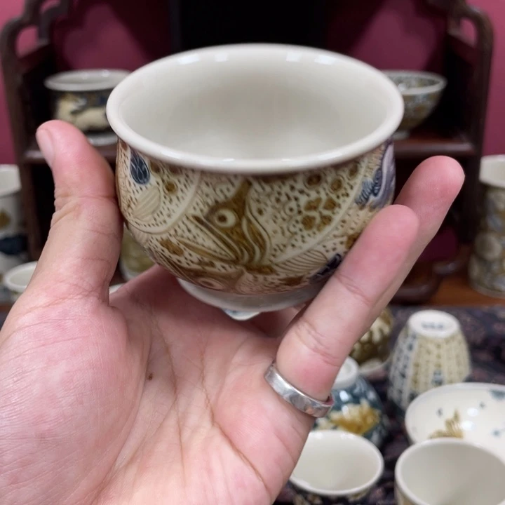 摆件景德镇立勤堂老陶晚场