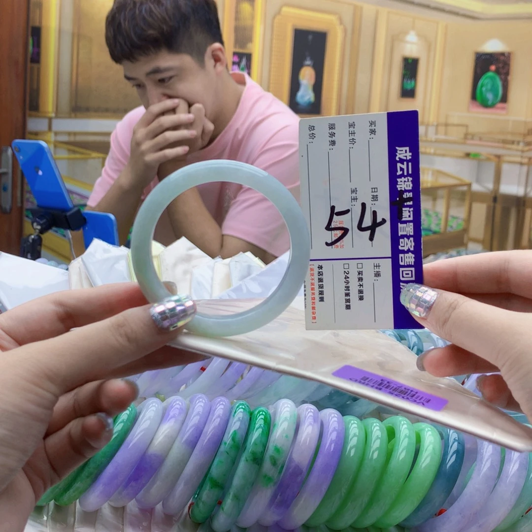 翡翠未镶嵌手镯qm