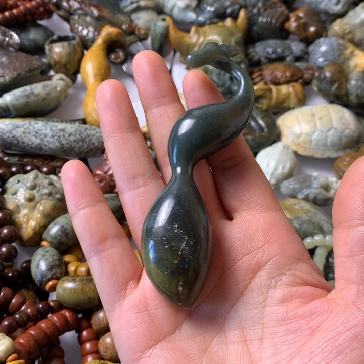 岫岩河磨玉（透闪石质玉）未镶嵌笔搁