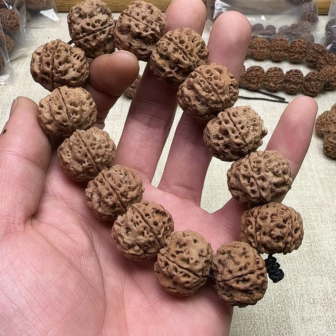 金刚菩提手串1原生态五星双龙铁籽