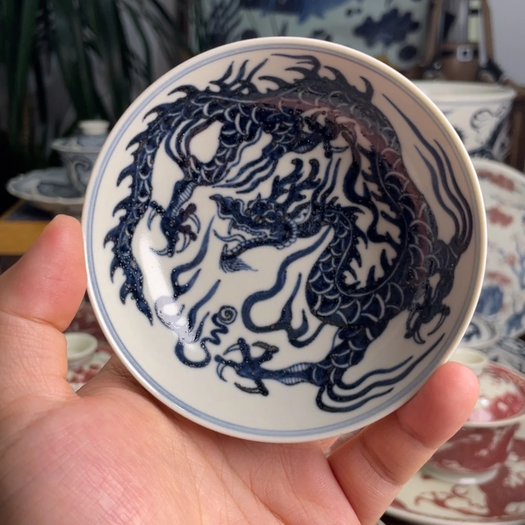 元青花铠甲龙普洱杯