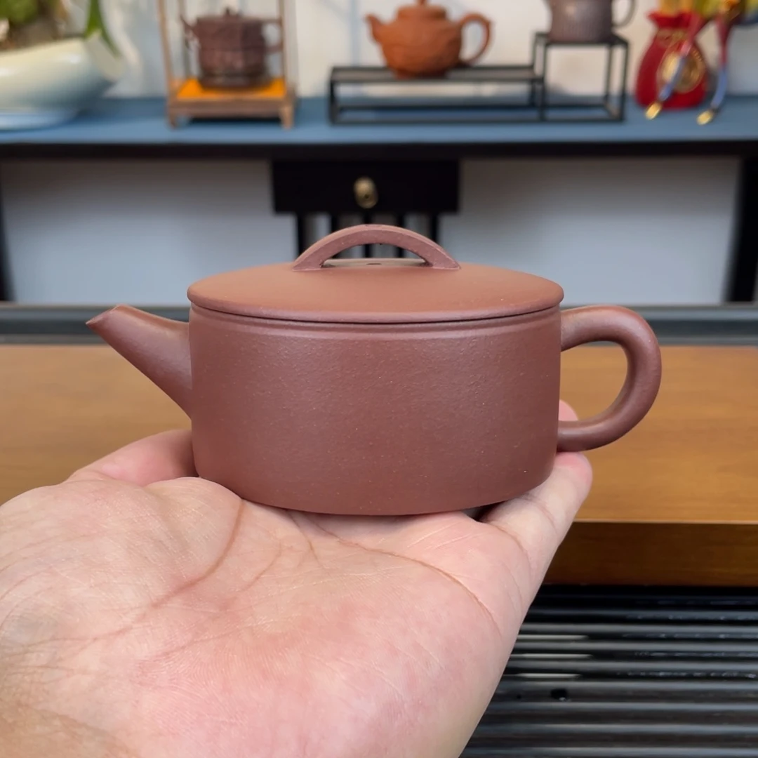 茶壶紫砂紫泥汉瓦160cc