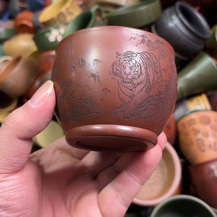 紫砂茶杯全手工紫砂主人杯