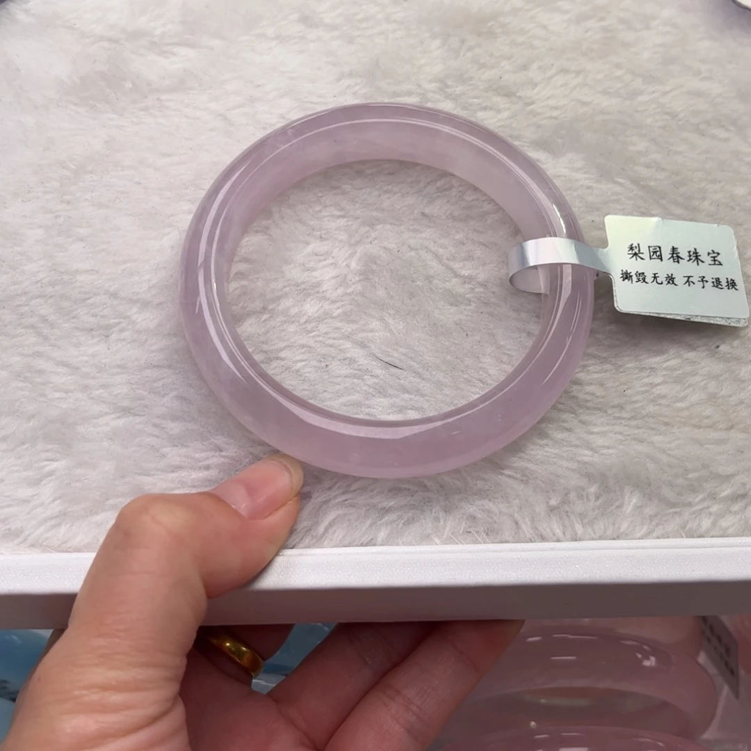 水晶手镯未镶嵌紫粉59