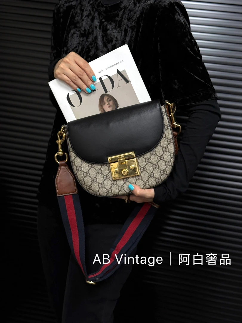 95新 GUCCI/古驰 阿白奢品/Gucci padlock马鞍包