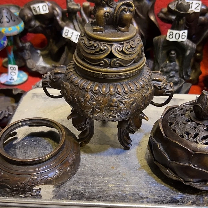 文***下黄铜摆件,文房工艺品摆件