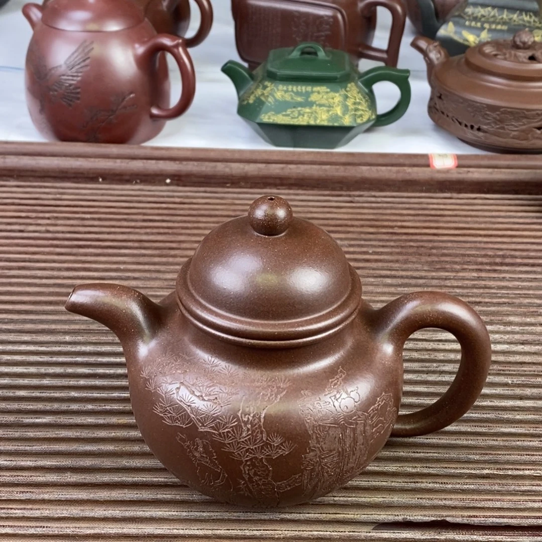 紫砂茶壶白11 掇球