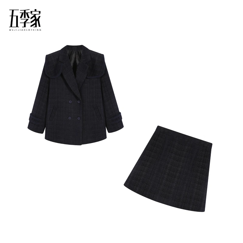 2025春季新气质韩系胖妹妹显瘦加厚外套遮肉半裙两件套ZL41113