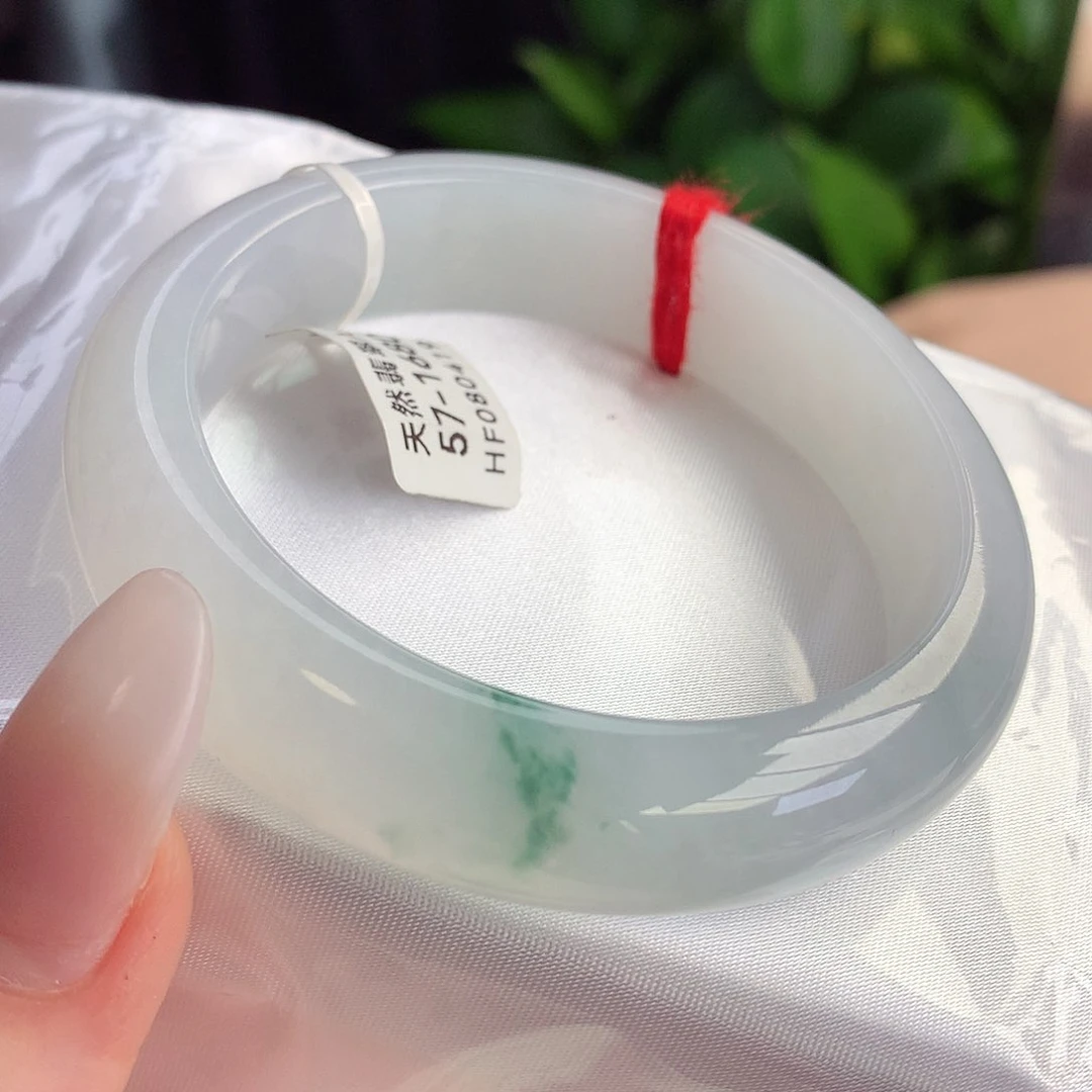 未镶嵌手镯翡翠天然A货翡翠57-58落落大方 简约大气8号