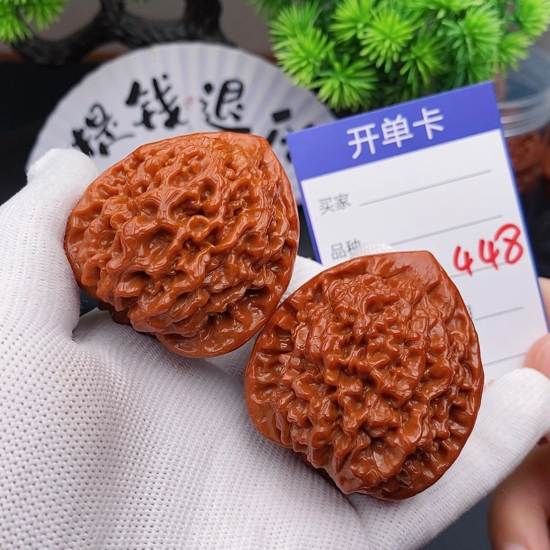 文玩核桃把件45官帽448
