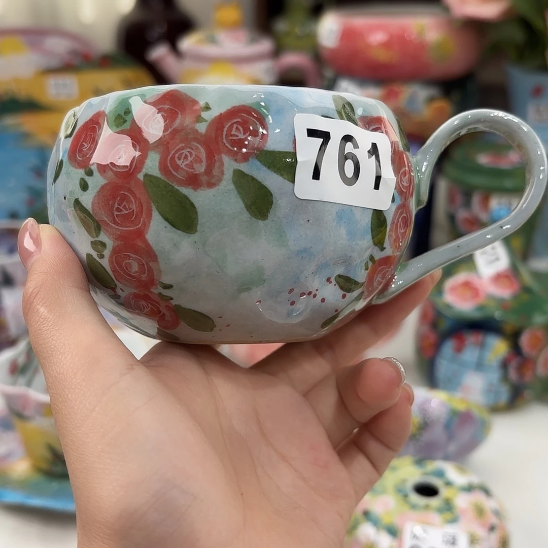 景德镇手绘高温釉下彩陶瓷茶具