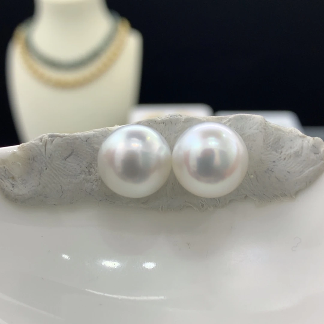 未镶嵌裸珠定制海水珍珠11.5-11.6MM冷白光澳白对珠