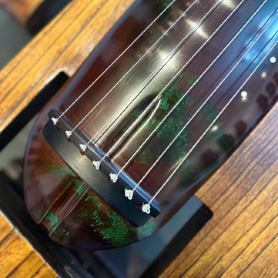 强龙安专业演奏级生漆老杉木古琴金印款