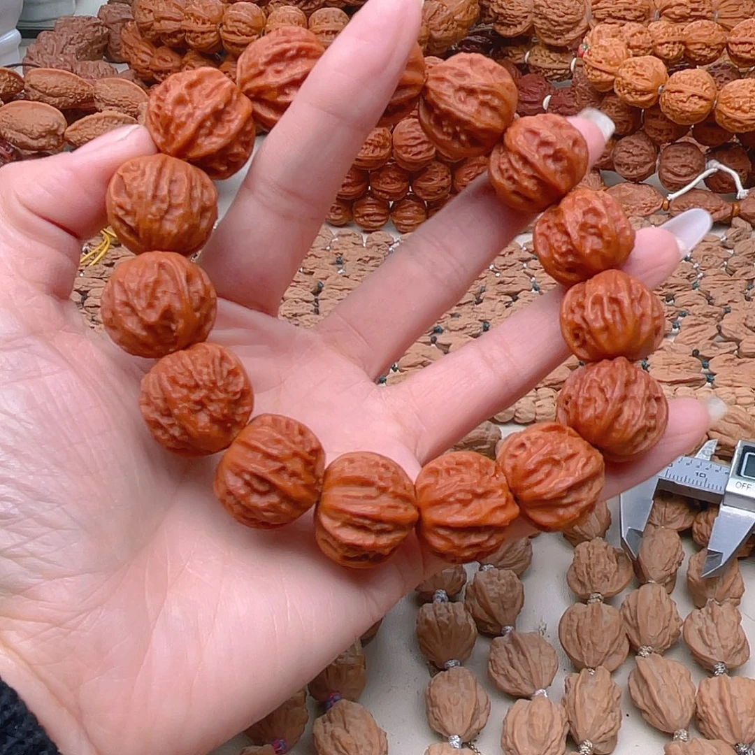 冬***花文玩核桃吊坠八棱