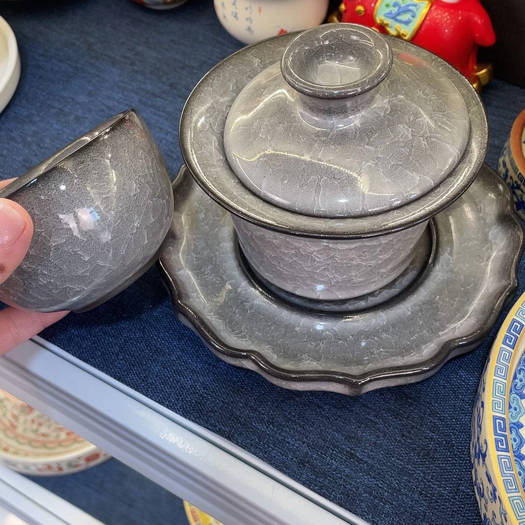 陶景德陶瓷盖碗茶具