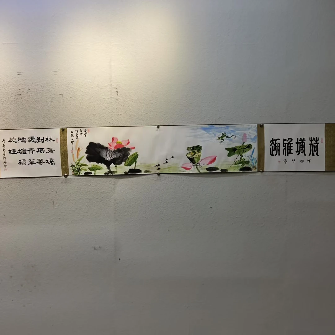 何江熊《荷塘雅趣》3米小长卷客厅书画院