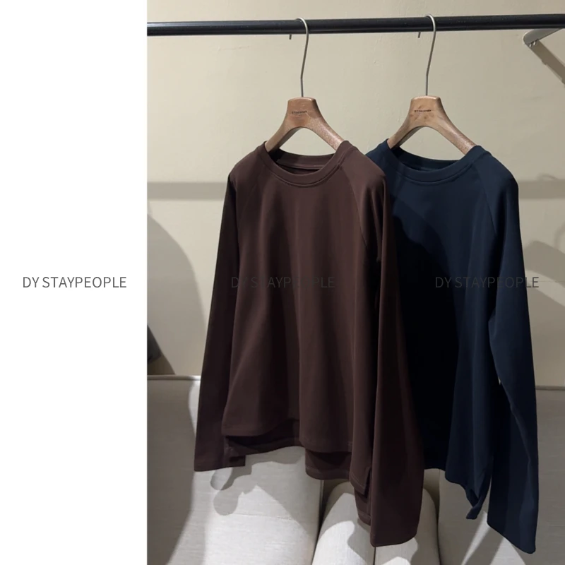 DY【Row风绒面打底衫】利落剪裁配上舒服柔软弹力显瘦纯色打底衫