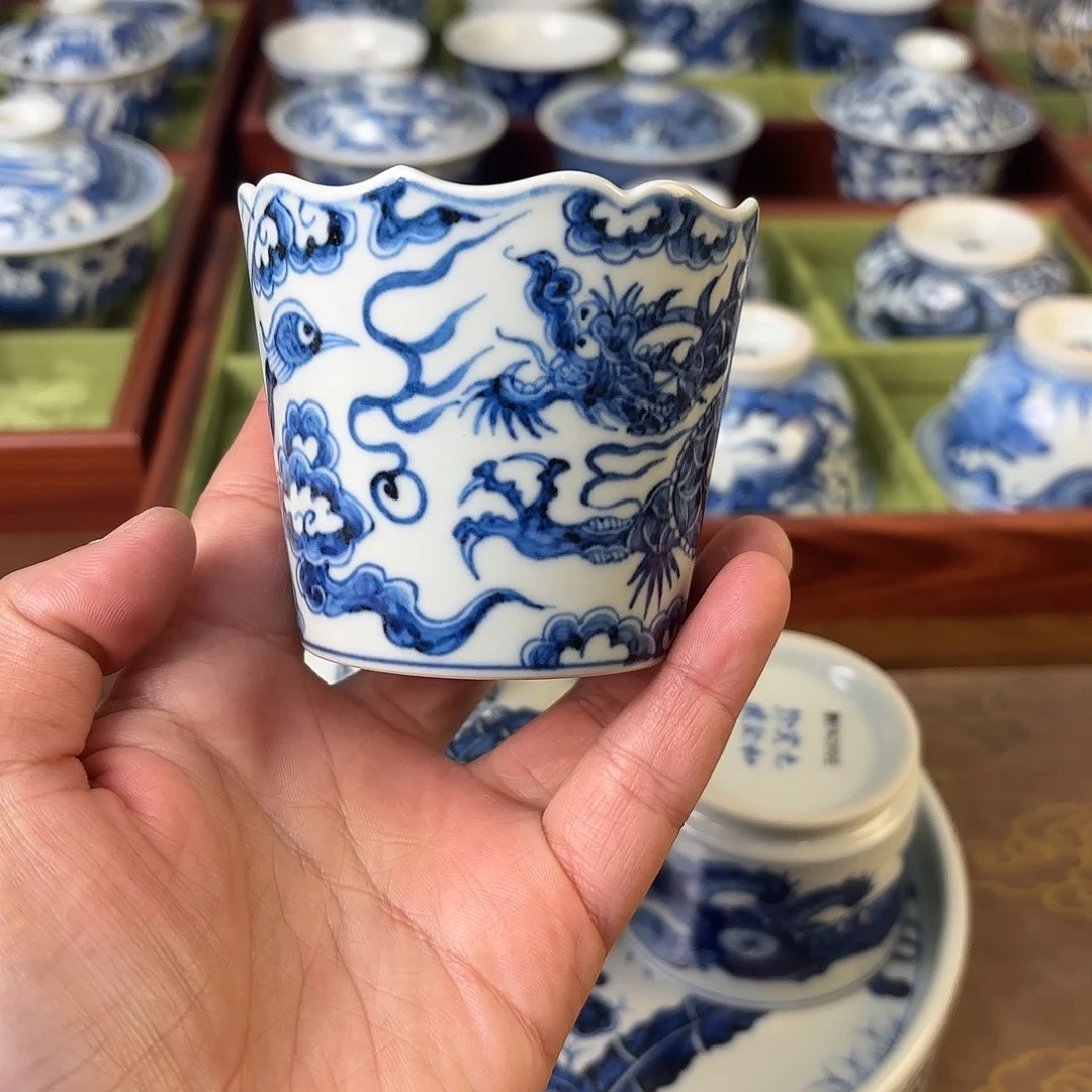 陶瓷盖碗景德镇手绘茶器