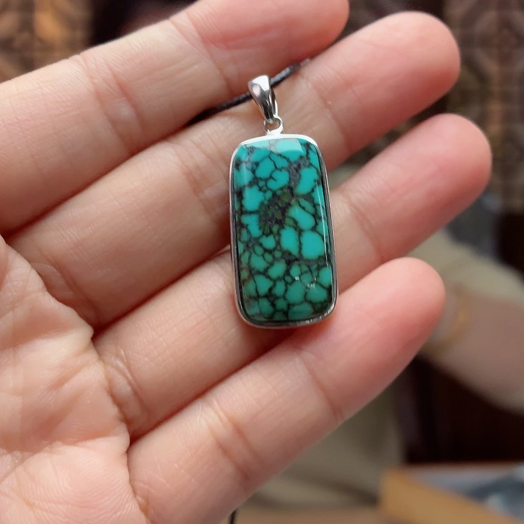 银S925镶嵌绿松石珠宝奇石