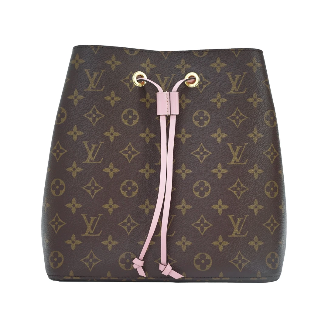 99新 LouisVuitton/路易威登 NEONOE 老花水桶包 粉桶