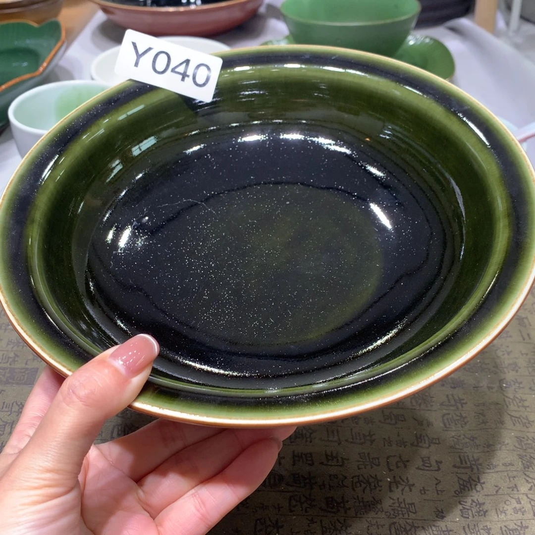 陶景德镇粗陶复古盘碗微瑕