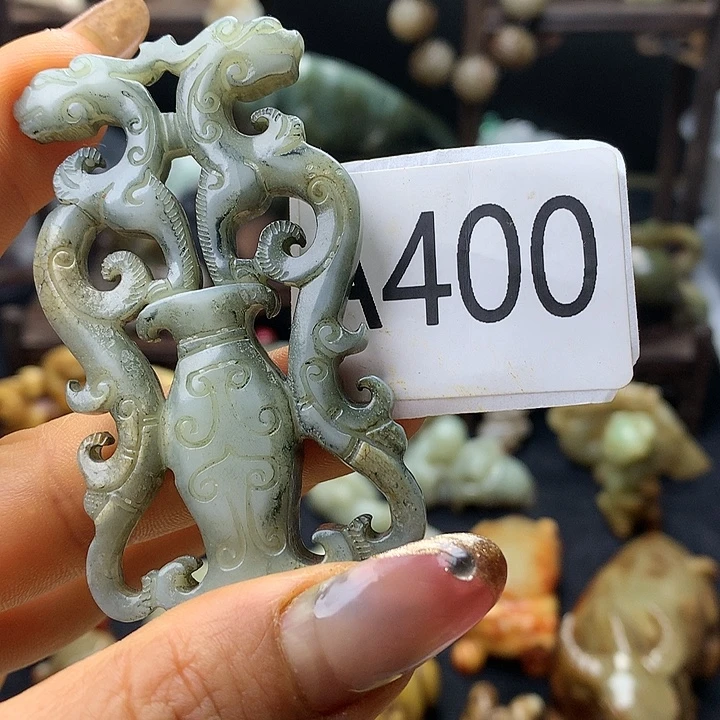 和田玉未镶嵌车挂