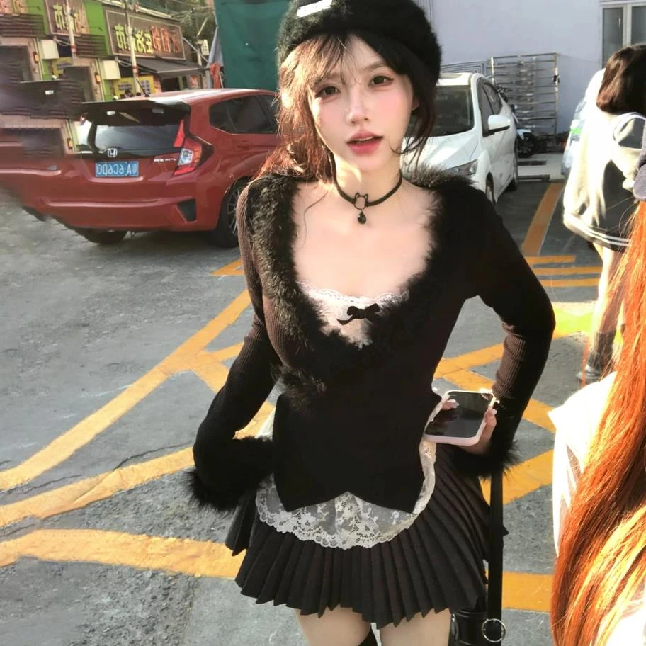 时尚显瘦气质洋气韩版夏季秋季休闲套装时尚纯欲风长袖开衫蝴蝶