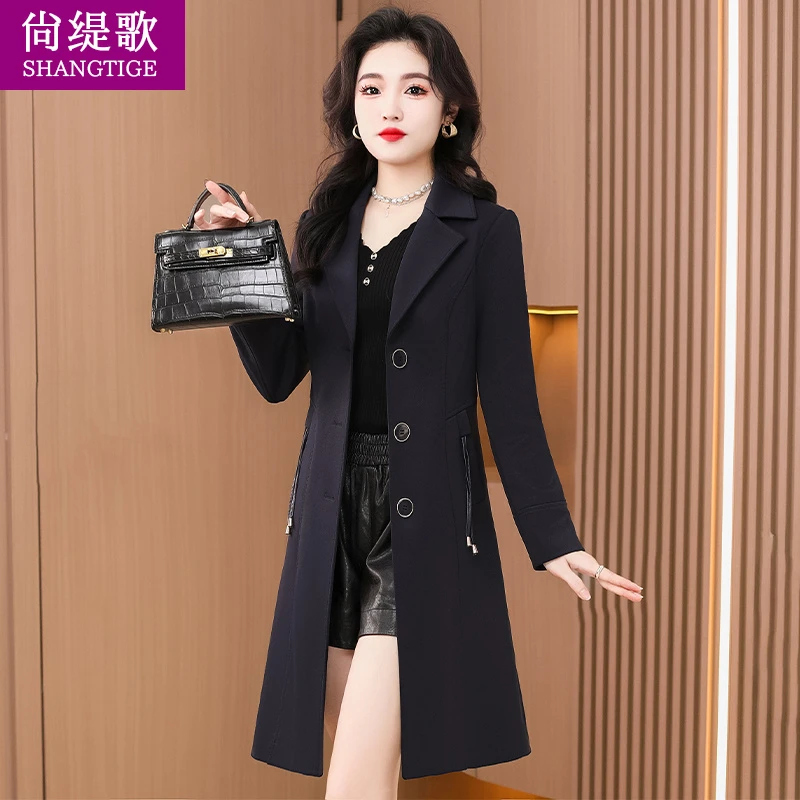 【尚缇歌】气质服装杭州意法风衣外套女2025新款春秋季小个子妈妈装