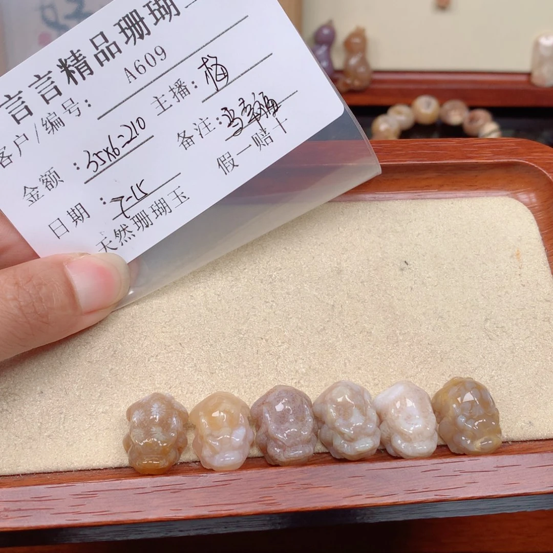 当***袭硅化玉珊瑚玉未镶嵌