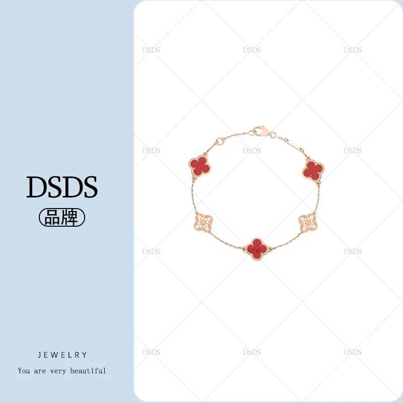 合金合成锆石手链  【DSDS】YJ高级感简约百搭气质小花手链