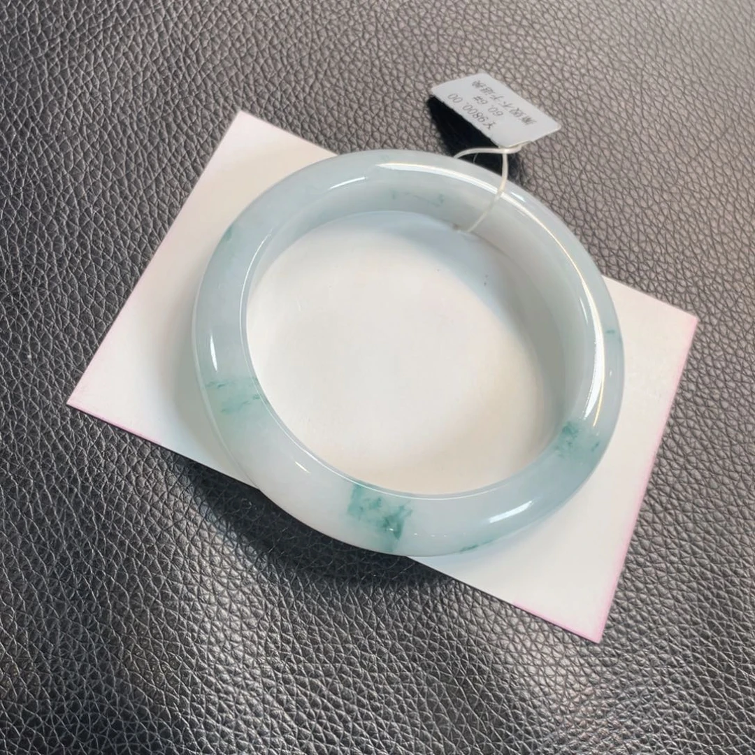 翡翠未镶嵌手镯155号 60.5正圈 棉线