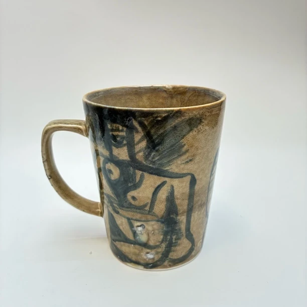 艺术家手绘酷酷咖啡杯啤酒杯