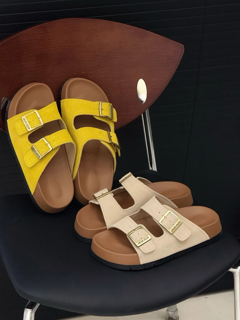 【YSX】夏季新款韩版软底舒适勃肯一字拖 5040