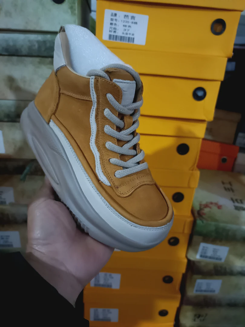 8198头层牛皮复古手工高帮鞋